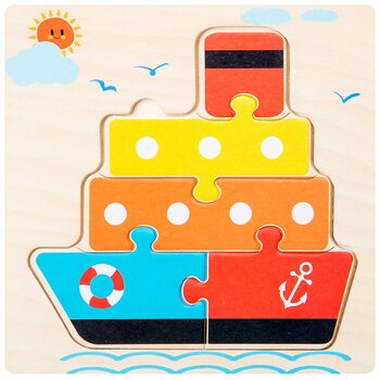 Пазлы для малышей «Пароход»