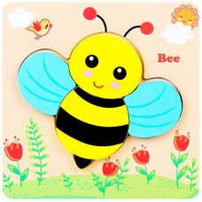 Вкладыш-пазл объемный «Пчела», 6 дет.