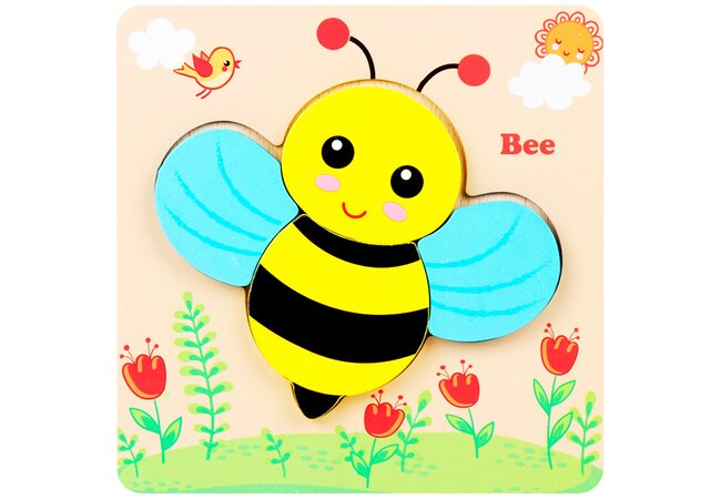 Вкладыш-пазл объемный «Пчела», 6 дет.