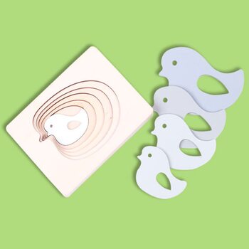 Пазл пятислойный «Птички» (больше-меньше), 5 дет.