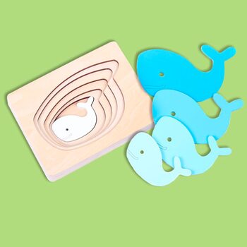 Пазл пятислойный «Рыбки» (больше-меньше), 5 дет.