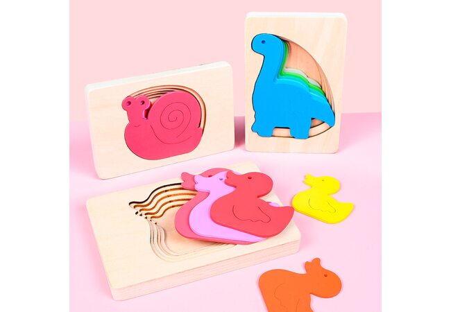 Пазлы пятислойные (больше-меньше), 5 дет.