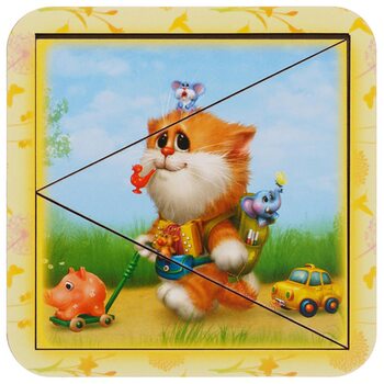 Міні-пазл «Котик-1» (розрізний), 3 дет.