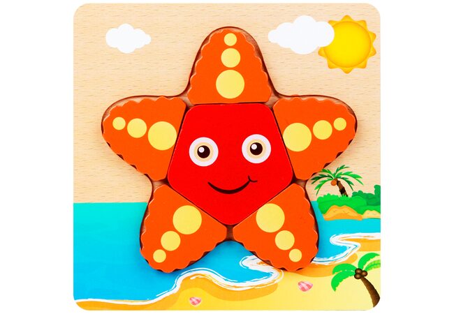 Объемный пазл-вкладыш «Морская звезда»