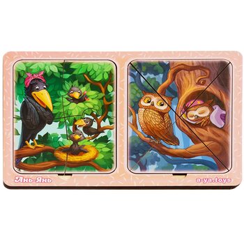 Пазл «Совы и вороны», 2 шт.