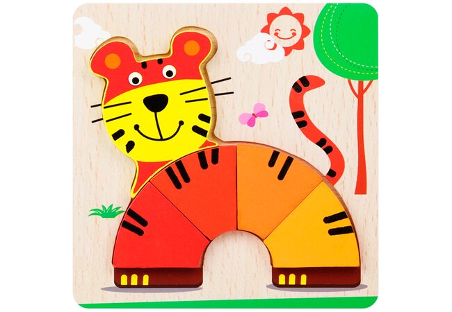 Объемный пазл-вкладыш «Тигренок»