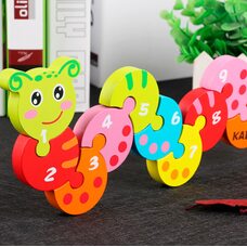 Объемный пазл «Гусеница цифры»