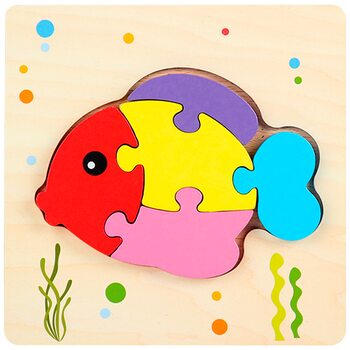 Пазл «Цветная рыбка», 5 дет.