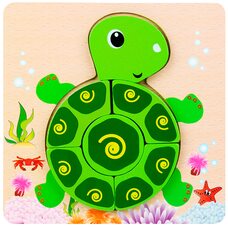 Объемный пазл-вкладыш «Черепашка»