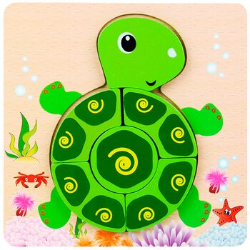 Объемный пазл-вкладыш «Черепашка»
