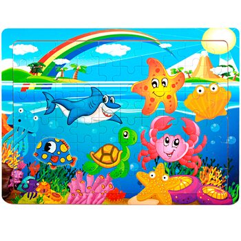 Пазлы познавательные «В гостях у моря», 60 дет.