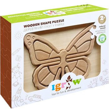 Объемный пазл в рамке «Бабочка», 9 дет.