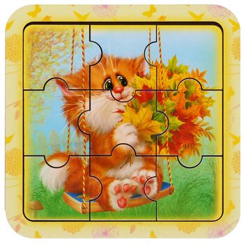 Міні-пазл у рамці «Котик-2», 9 дет.