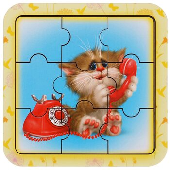 Міні-пазл у рамці «Котик-4», 9 дет.