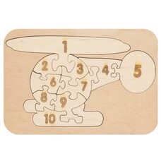 Раскраска-пазл «Вертолет» (цифры)