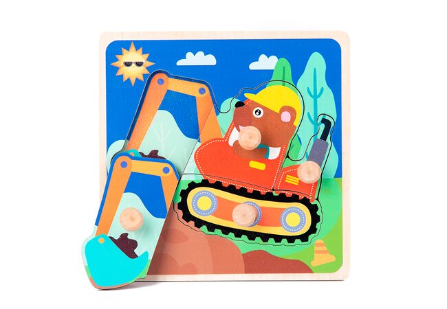 Вкладыши-пазлы «Экскаватор»
