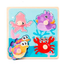 Вкладыши-пазлы «Морские животные»