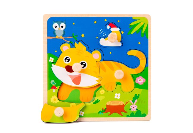 Вкладыш-пазл «Полосатый тигр»