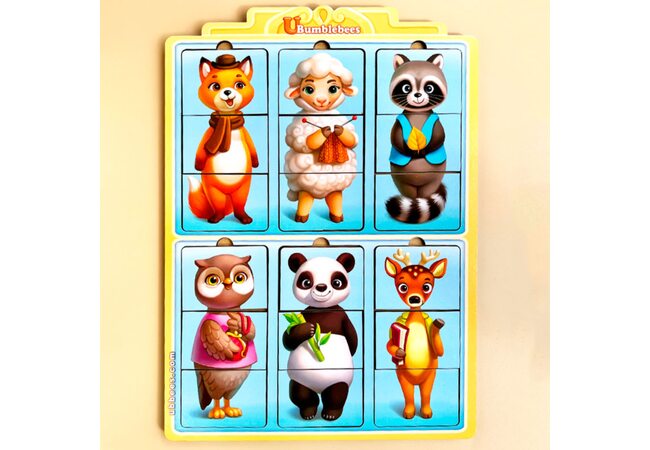 Набор пазлов «Животные», 6 шт.