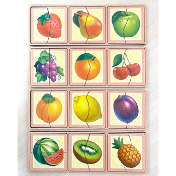 Пазловая игра «Половинки. Фрукты.»