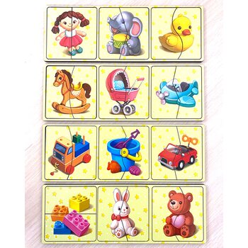 Пазловая игра «Половинки. Игрушки.»