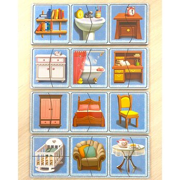 Пазловая игра «Половинки. Мебель..»