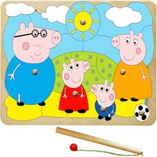 «Свинка Пеппа», мозаика + рыбалка, 25 дет.