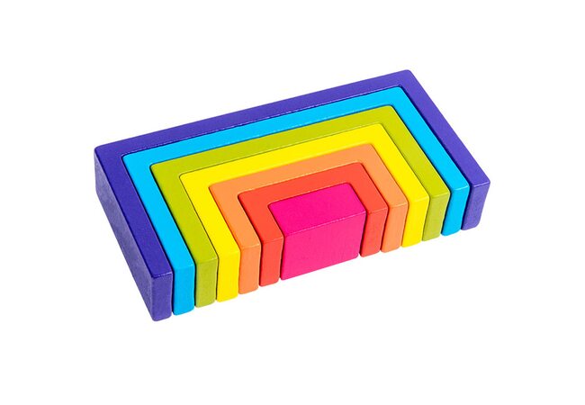 Пирамидка «Дуги» (квадратная), 7 дет.