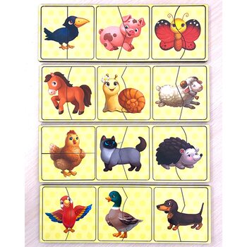 Пазловая игра «Половинки. Животные.»