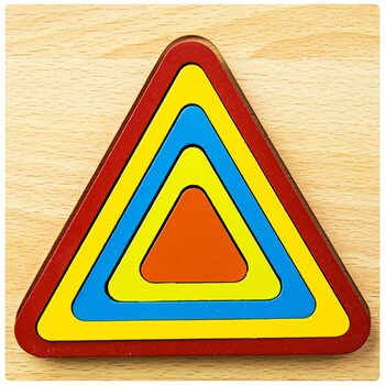 Объемный пазл-вкладыш «Треугольник»