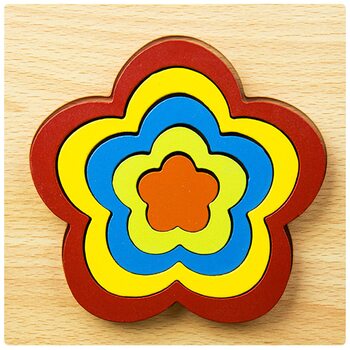 Объемный пазл-вкладыш «Цветочек»
