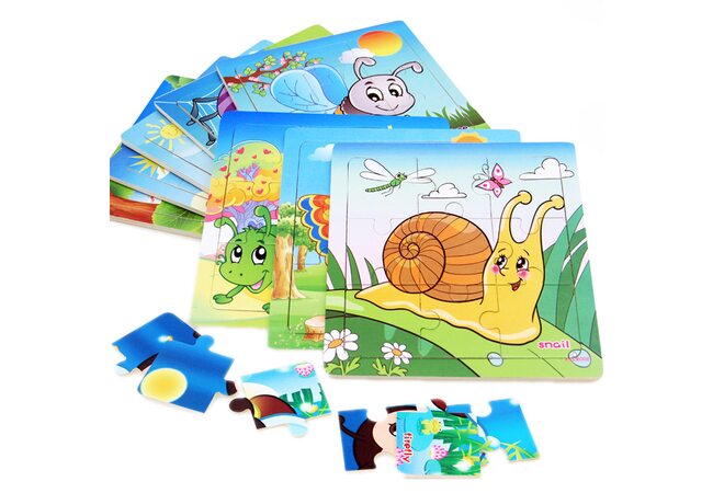 Серия пазлов «Мир насекомых», 9 дет.