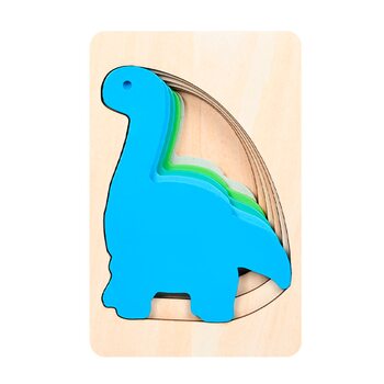 Пазл пятислойный «Динозавры» (больше-меньше), 5 дет.