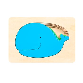 Пазл пятислойный «Киты» (больше-меньше), 5 дет.