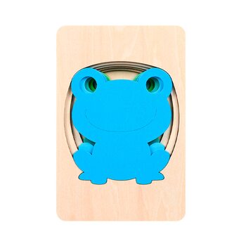 Пазл пятислойный «Лягушки» (больше-меньше), 5 дет.