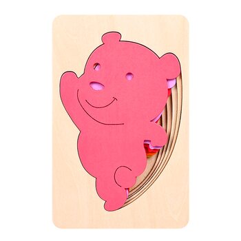 Пазл пятислойный «Мишки» (больше-меньше), 5 дет.