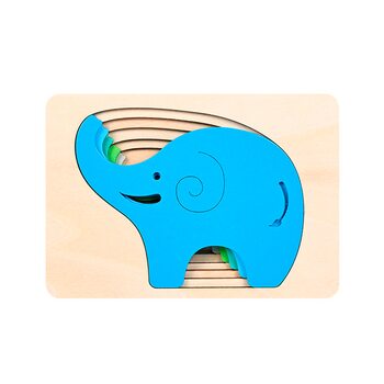 Пазл пятислойный «Слоны» (больше-меньше), 5 дет.