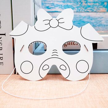 Маска «Хрюша» (раскраска)