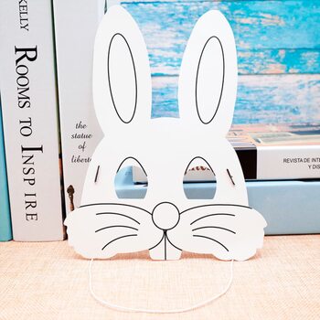 Маска «Зайка» (раскраска)