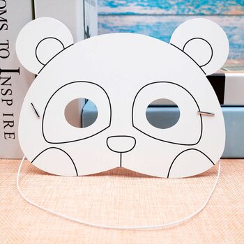 Маска «Панда» (раскраска)