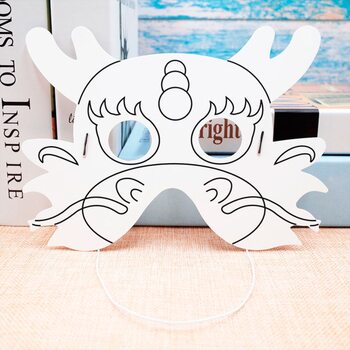 Маска «Дракон» (раскраска)