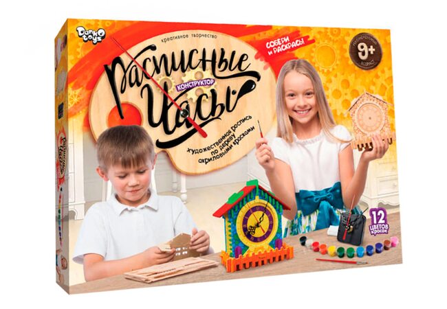 Раскраска-Конструктор «Настольные часы»