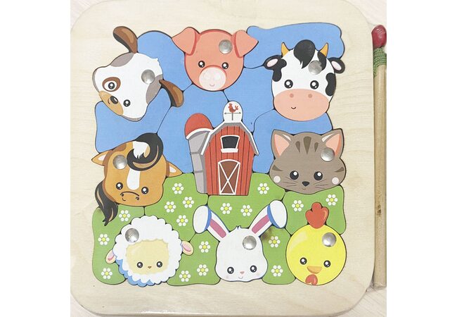 «Ферма», мозаика + рыбалка, 20 дет.