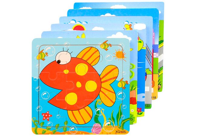 Пазл «Обитатели воды», 9 дет