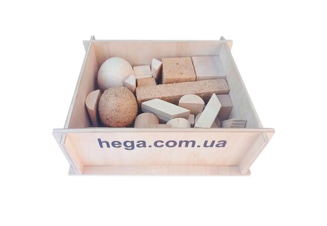 Набір геометричних фігур сенсорний. Конструктор.