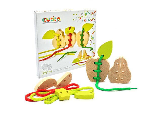 Шнуровка «Фрукты», неокрашенная