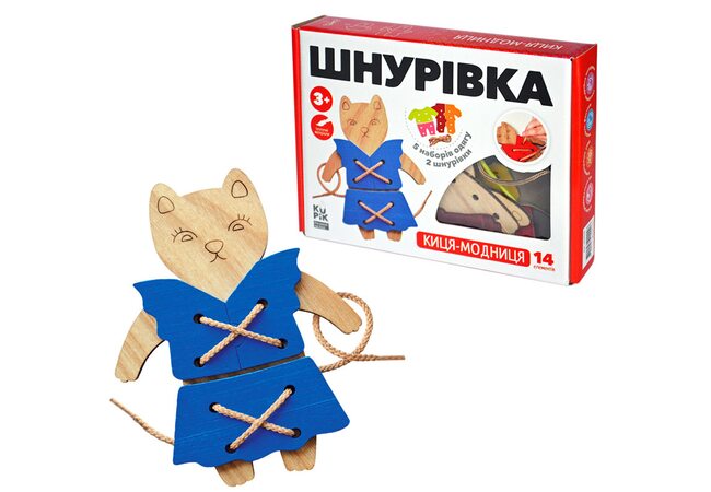 Шнуровка-Гардероб «Кошка-модница», 14 дет.