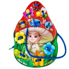 Шнуровка «Гриб-мухоморчик» (плоская)