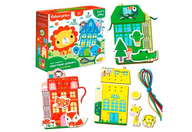 Шнуровка «Цветные домики» (Fisher Price)