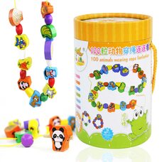 Шнурівка «У світі тварин», в тубусі, 100 дет.